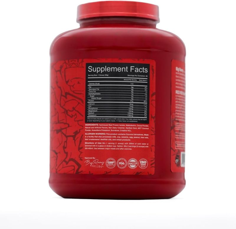 Big Ramy Labs Red Rex Beef Protein Isolate-60Serv. - Image 2